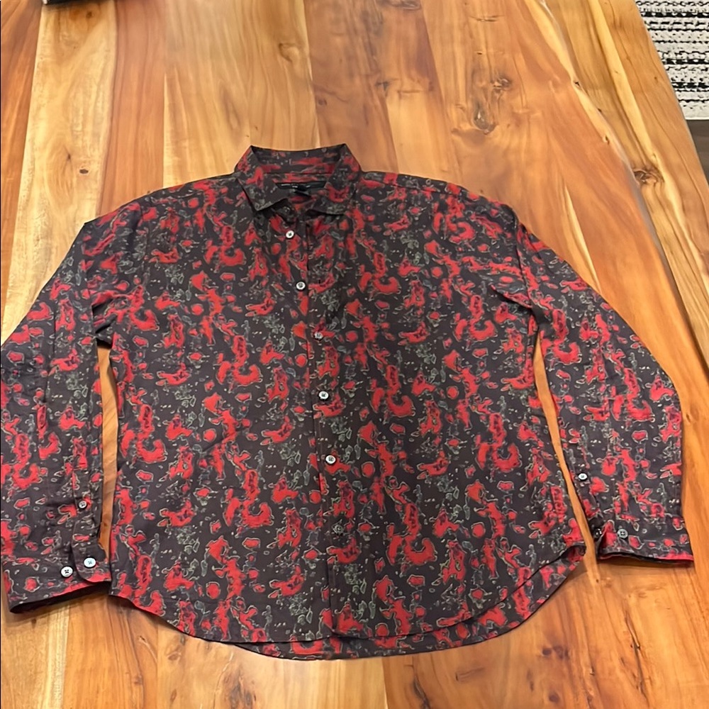 Marc by Marc Jacob’s Shrunken Fit Spike Shirt in Sargeant Pepper Multi Pattern L